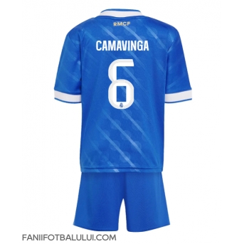 Real Madrid Eduardo Camavinga #6 Echipament de Fotbal Replică 2025-26 Copii Treilea (+ Șorturi)